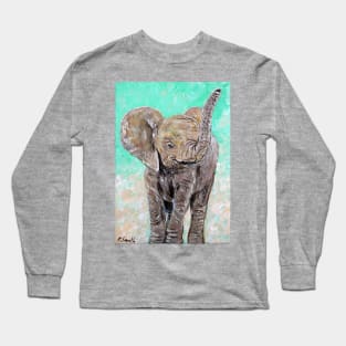 Baby Elephant Painting Long Sleeve T-Shirt